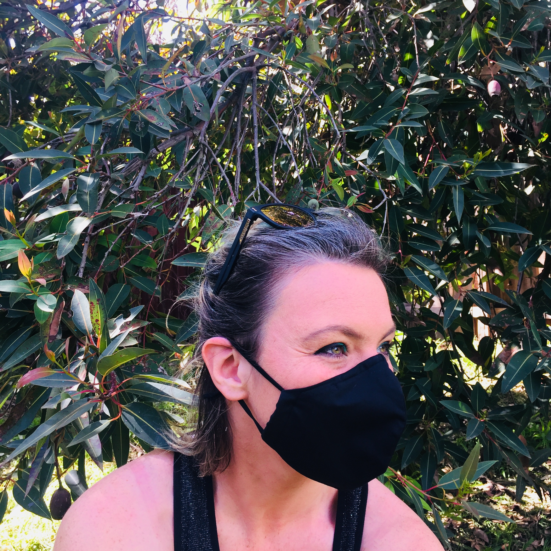 Plain black face mask made in Melbourne
