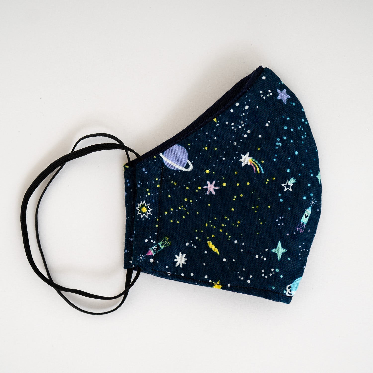 "Outer Space" Print Triple-layer Washable Kids Face Mask 