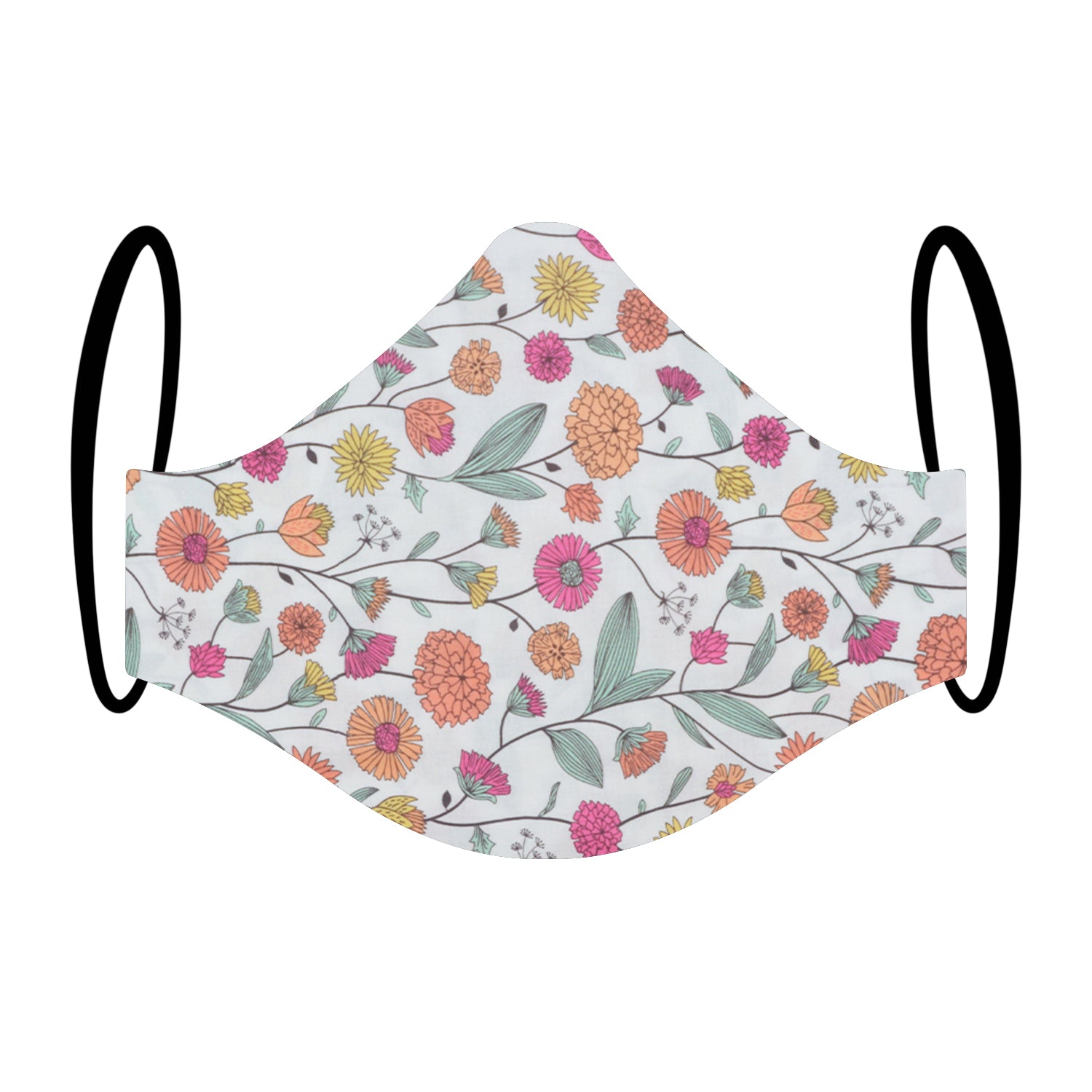 "Whoops a Daisy" Floral Print Triple-layer Washable Face Mask