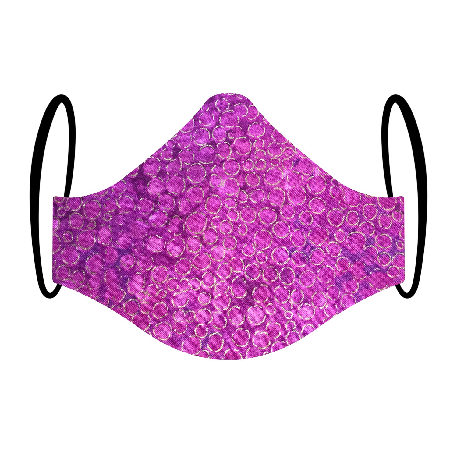 "Fuchsia Fury" Print Triple-layer Washable Face Mask