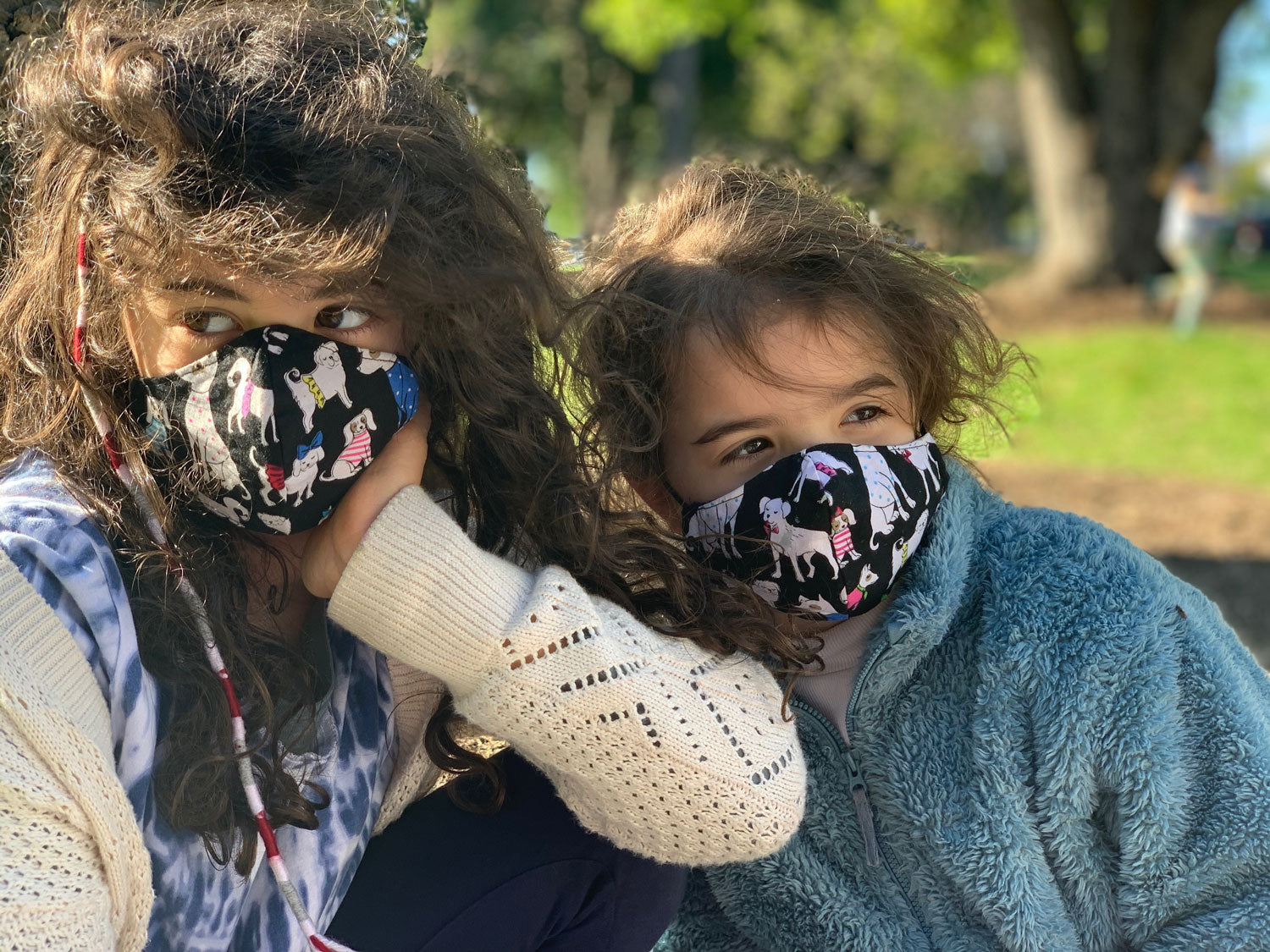 "Woodland Friends" Print Triple-layer Washable Kids Face Mask 