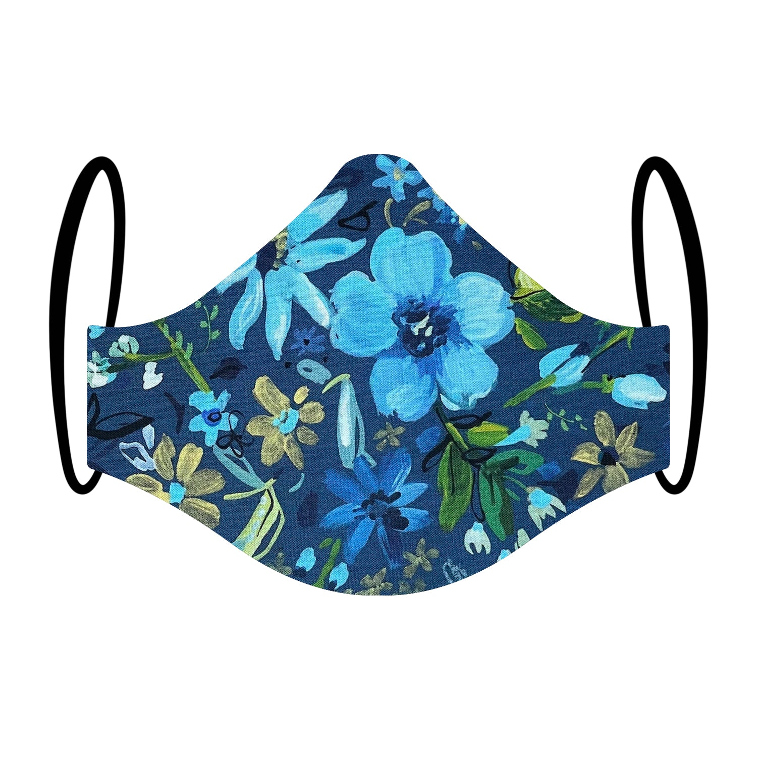 "Nosey Posey" Floral Print Triple-layer Washable Face Mask