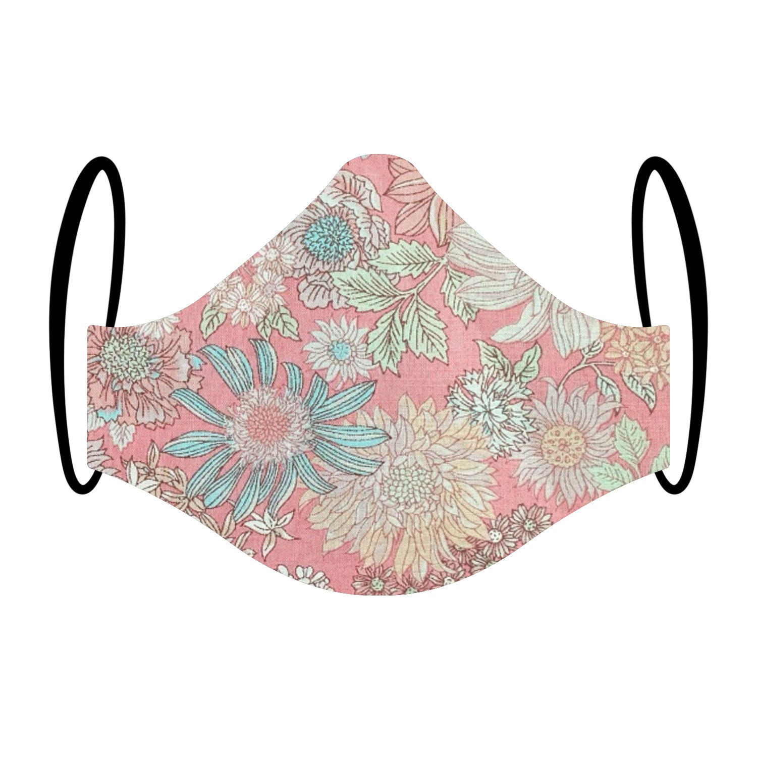 "Perrrty in Pastel" Premium Liberty London Printed Fabric Triple-layer Washable Face Mask