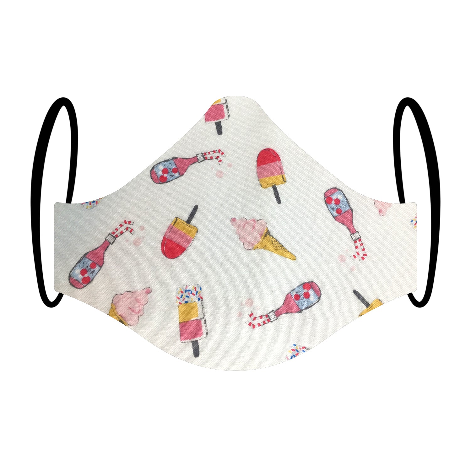 "Unseen Ice-cream" Print Triple-layer Washable Face Mask