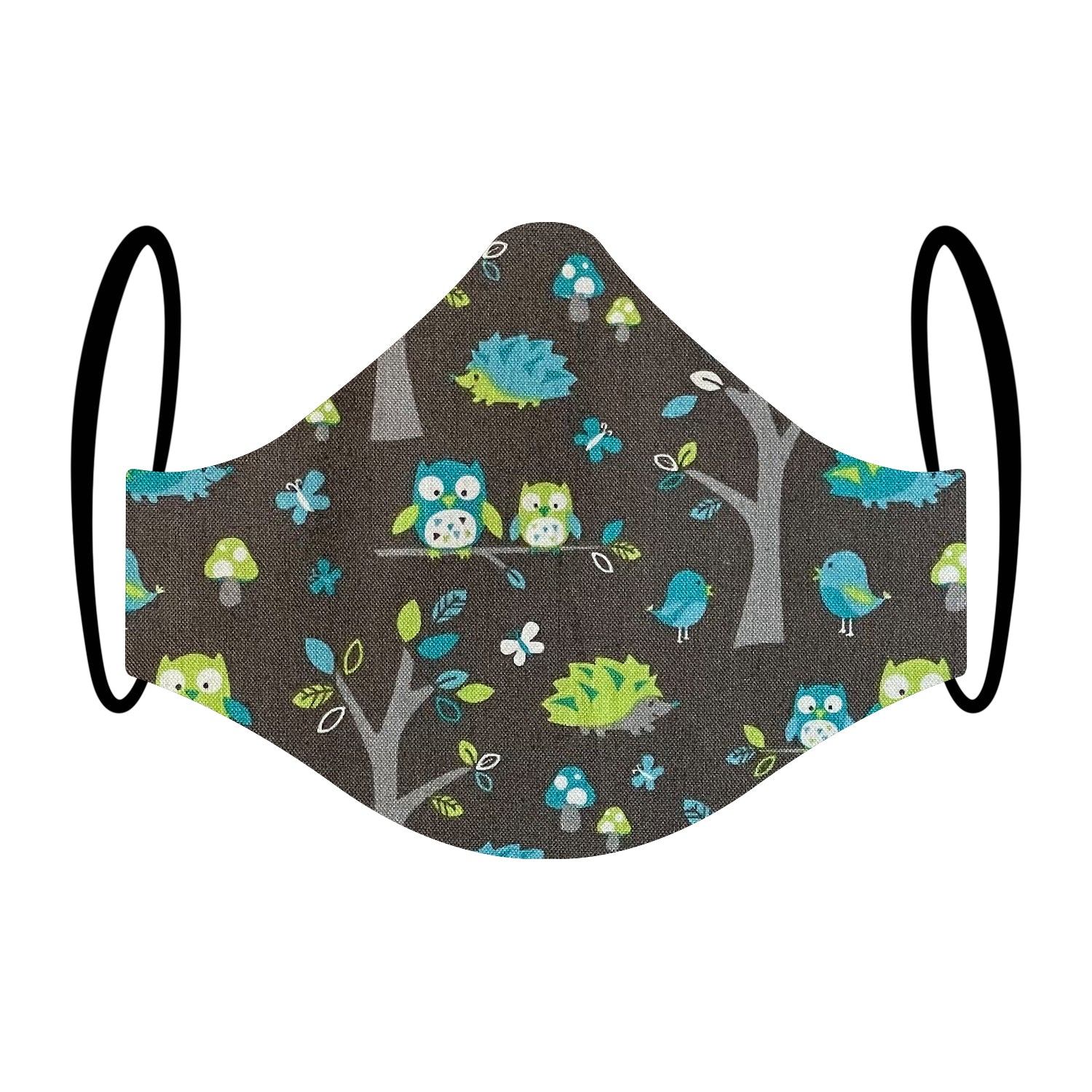 "Night Owl" Print Triple-layer Washable Face Mask 
